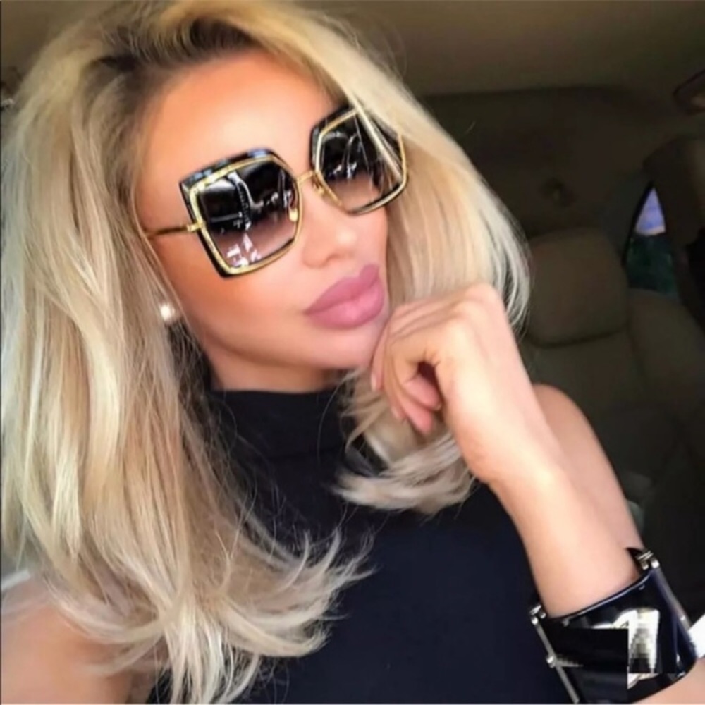 NEW Fashion Square Oversized Sunglasses *NEW